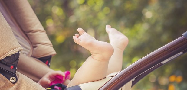 Baby in a pushchair